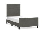 Syfax™ Giroletto Senza Materasso Grigio Scuro 80X200 Cm Velluto