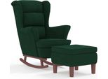 Syfax™ Sedia A Dondolo Con Schienale Alto In Velluto Verde Scuro