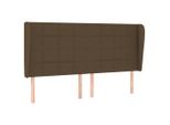 Syfax™ Testiera Ad Orecchio Marrone Scuro 203X23X118/128 Cm In Tessuto