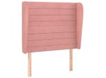 Syfax™ Testiera Ad Orecchio Rosa 103X23X118/128 Cm In Velluto