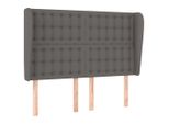 Syfax™ Testiera Ad Orecchio Grigio 147X23X118/128Cm In Pelle Finta
