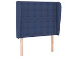 Syfax™ Testiera Ad Orecchio Blu 93X23X118/128 Cm In Tessuto
