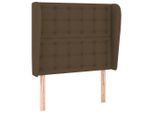 Syfax™ Testiera Ad Orecchio Marrone Scuro 103X23X118/128 Cm In Tessuto