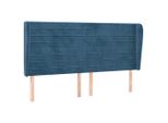 Syfax™ Testiera Ad Orecchio Blu Scuro 163X23X118/128 Cm In Velluto