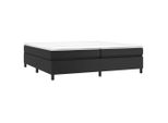 Syfax™ Struttura Letto A Rete A Molle Nero 200X200 Cm In Pelle Finta