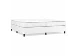 Syfax™ Struttura Letto A Rete A Molle Bianco 200X200 Cm In Pelle Finta
