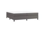 Syfax™ Struttura Letto A Rete A Molle Grigio 200X200 Cm In Pelle Finta