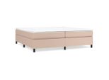 Syfax™ Struttura Letto A Rete A Molle Cappuccino 200X200 Cm In Pelle Finta