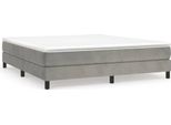 Syfax™ Struttura Letto A Rete A Molle Grigio Chiaro 160X200 Cm Velluto