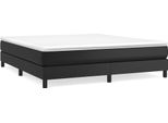 Syfax™ Struttura Letto A Rete A Molle Nero 160X200 Cm In Pelle Finta