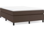 Syfax™ Struttura Letto A Rete A Molle Marrone 140X200 Cm In Pelle Finta