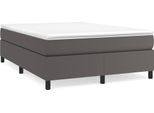 Syfax™ Struttura Letto A Rete A Molle Grigio 140X200 Cm In Pelle Finta