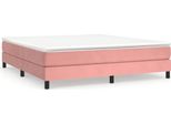 Syfax™ Struttura Letto A Rete A Molle Rosa 160X200 Cm In Velluto
