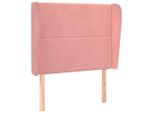 Syfax™ Testiera Ad Orecchio Rosa 83X23X118/128 Cm In Velluto