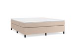 Syfax™ Struttura Letto A Rete A Molle Cappuccino 160X200 Cm In Pelle Finta