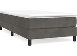 Syfax™ Struttura Letto A Rete A Molle Grigio Scuro 80X200 Cm Velluto