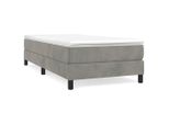 Syfax™ Struttura Letto A Rete A Molle Grigio Chiaro 90X190 Cm Velluto