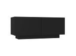 Syfax™ Comodino Nero 100X35X40 Cm In Legno Multistrato