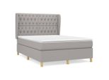 Syfax™ Giroletto A Molle Con Materasso Grigio Chiaro 140X200Cm Tessuto