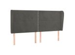 Syfax™ Testiera Ad Orecchio Grigioscuro 163X23X118/128Cm In Velluto