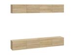 Syfax™ Mobili Porta Tv A Parete 4 Pz Rovere Sonoma 100X30X30 Cm