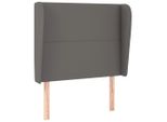 Syfax™ Testiera Ad Orecchio Grigia 83X23X118/128 Cm In Pelle Finta