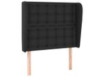 Syfax™ Testiera Ad Orecchio Nera 93X23X118/128 Cm In Pelle Finta