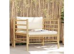 Syfax™ Divano Da Giardino Con Cuscini Bianco Crema In Bambù