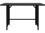 Syfax™ Tavolo Da Pranzo Da Giardino Nero 110X70X65 Cm In Polyrattan