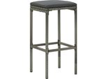 Syfax™ Sgabelli Da Bar Con Cuscini 6 Pz Grigi In Polyrattan