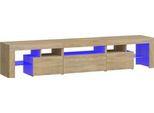 Syfax™ Mobile Porta Tv Con Luci Led Rovere Sonoma 200X36,5X40 Cm
