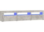 Syfax™ Mobile Porta Tv Con Luci Led Grigio Cemento 180X35X40 Cm