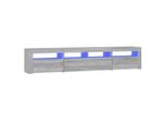 Syfax™ Mobile Porta Tv Con Luci Led Grigio Sonoma 210X35X40 Cm