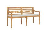 Syfax™ Panchina Batavia Con Cuscino 150 Cm In Legno Massello Di Teak