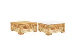 Syfax™ Set Divani Da Giardino 2 Pz In Legno Massello Di Teak