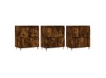 Syfax™ Credenze 3 Pz Rovere Fumo In Legno Multistrato
