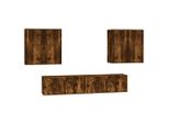 Syfax™ Set Di Mobili Porta Tv 6 Pz Rovere Fumo In Legno Multistrato