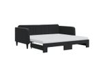 Syfax™ Divano Letto Estraibile Con Materassi Nero 90X190 Cm Velluto