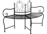 Syfax™ Panchina Per Albero 150 Cm Nera In Acciaio