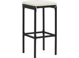Syfax™ Sgabelli Da Bar Con Cuscini 3 Pz Neri In Polyrattan