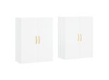 Syfax™ Mobili A Parete 2 Pz Bianchi 69,5X34X90 Cm