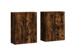 Syfax™ Mobili A Parete 2 Pz Rovere Fumo 69,5X34X90 Cm