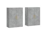 Syfax™ Mobili A Parete 2 Pz Grigio Cemento 69,5X34X90 Cm