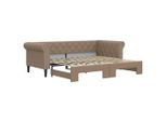 Syfax™ Divano Letto Estraibile Cappuccino 90X200 Cm In Pelle Finta
