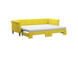 Syfax™ Divano Letto Estraibile Con Materassi Giallo 80X200 Cm Velluto