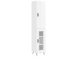 Syfax™ Credenza 34,5X34X180 Cm In Legno Multistrato Bianco Lucido