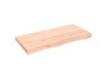 Syfax™ Piano Per Tavolo 100X50X(2-6)Cm In Rovere Massello Non Trattato
