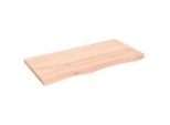 Syfax™ Piano Per Tavolo 100X50X(2-4)Cm In Rovere Massello Non Trattato