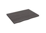Syfax™ Piano Tavolo Marrone 80X60X(2-4) Cm Rovere Massello Trattato