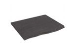 Syfax™ Piano Tavolo Marrone Scuro 60X50X2Cm Rovere Massello Trattato